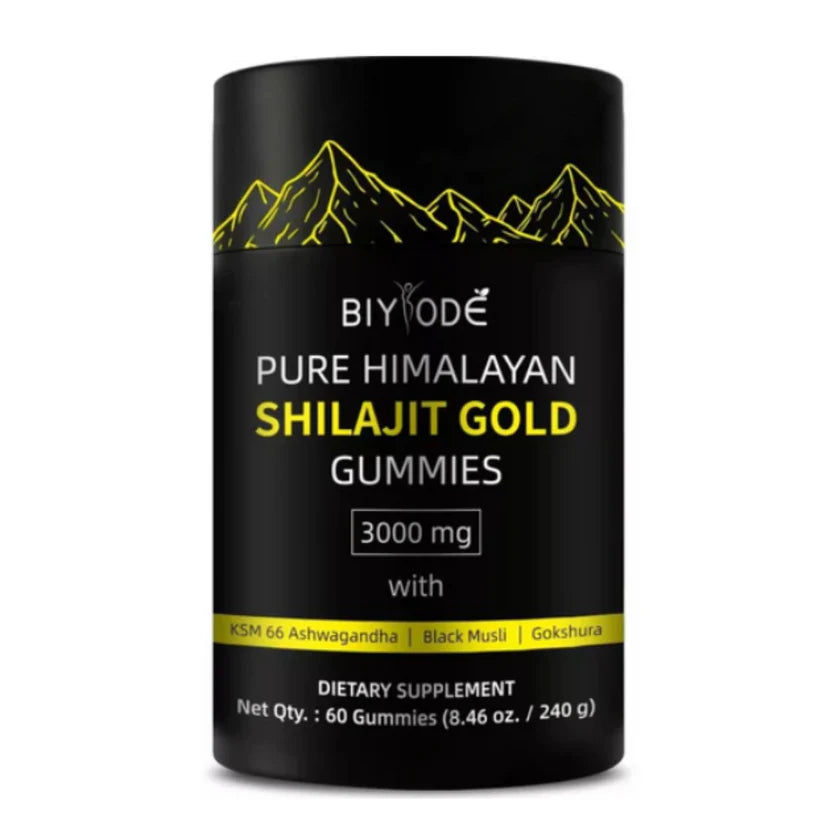 Gomitas de Shilajit 100% Puro del Himalaya (Pack de 60 Gomitas)
