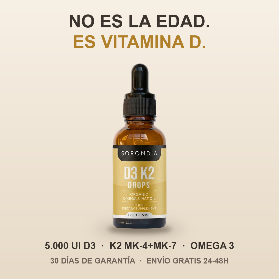 Gotas de Vitamina D3 + K2 + Omega 3 · 50 ml
