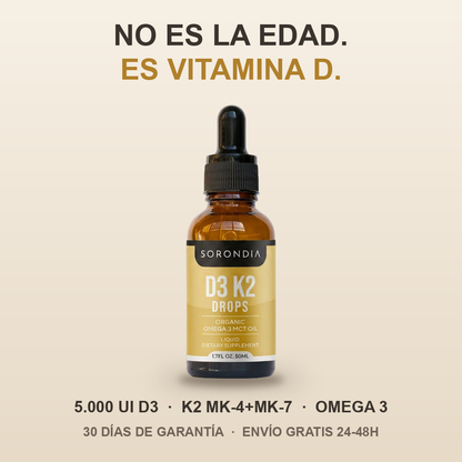 Gotas de Vitamina D3 + K2 + Omega 3 · 50 ml
