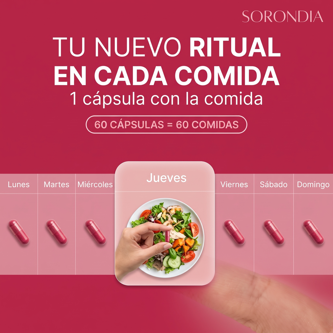 Enzimas Digestivas para Hinchazón y Gases Sorondia 60 cápsulas · G3