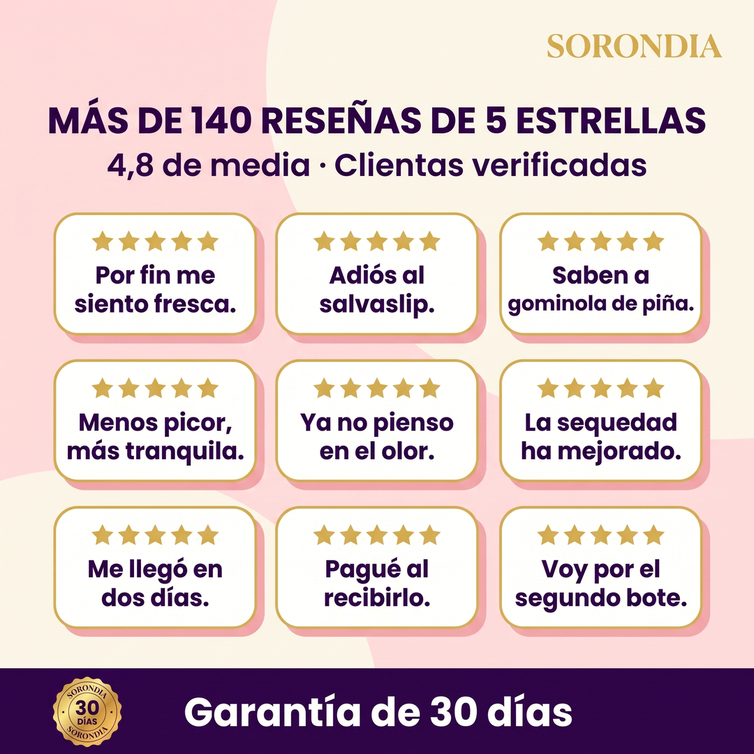Probiótico íntimo para mujer en gomitas Sorondia sabor piña 60 gomitas