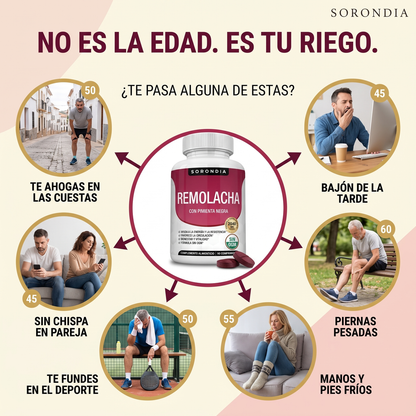 Remolacha 2040 mg con pimienta negra Sorondia 90 comprimidos